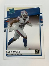 2020 Chronicles Clearly Donruss Rated Rookie Football - Zack Moss RC - Bills