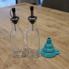 Oil Vinegar Glass Dispenser Bottle Set 175ml Pourer Kitchen Dressing Bottle AU — image 2