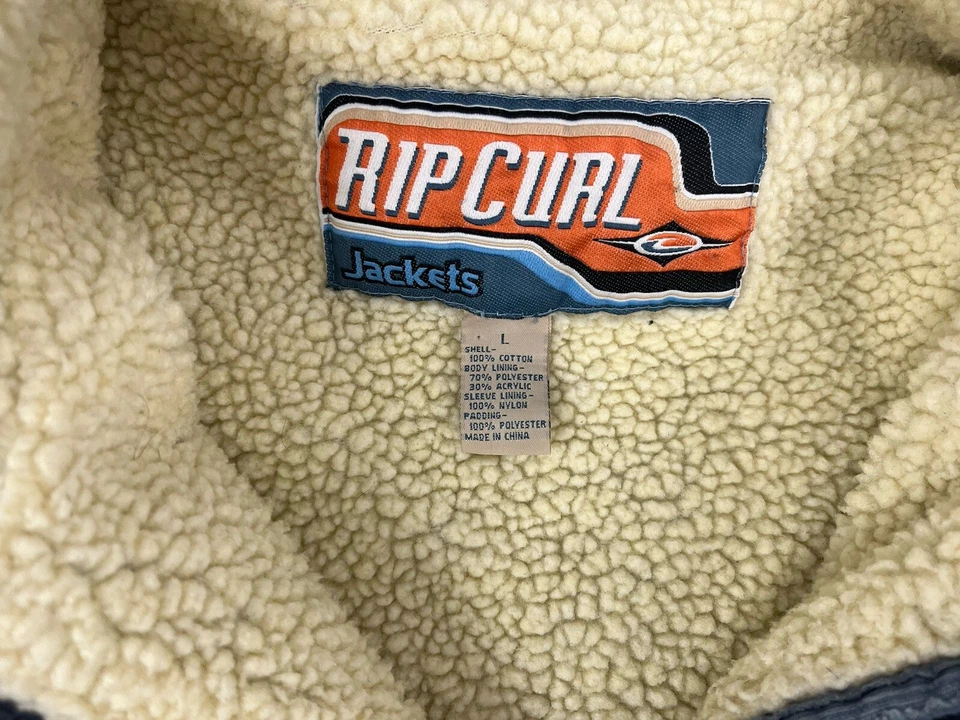 Vintage Rip Curl Sherpa lined corduroy jacket size Large 1980s Made in Australia - Image 3 of 4