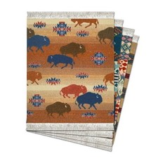 FiberLok Coaster Rug Set (4) Pendleton Assortment #1 Patterns 3.5X5.5 USA Made