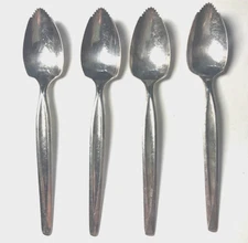 International Wm Rogers Mfg Co Stainless Silverware Fruit 4 Spoons