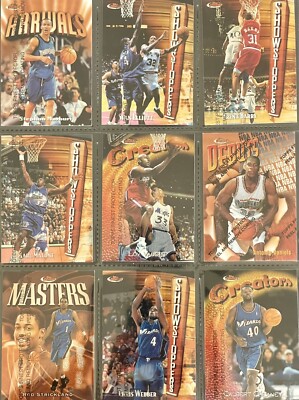 1997-98 Topps Finest 9er Lot MARBURY, WEBBER, MALONE u.a.
