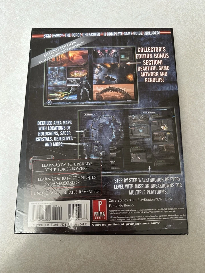 Star Wars The Force Unleashed 2 Collector's Edition Strategy Guide NIB Hardcover - Image 2 of 4