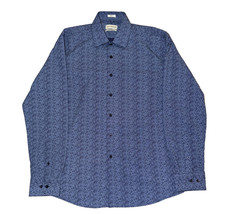 Lucky Brand Men  s Button Up Shirt Medium 15-15 1/2 4 Way Stretch Slim Fit