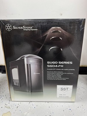 SilverStone Sugo SG04-FH SFF MicroATX Case Black Dual PSU USB/Audio
