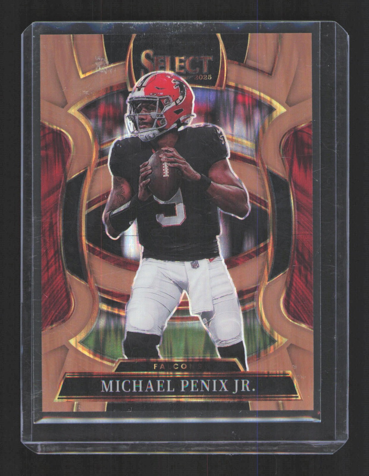 2025 Panini Select #46 Michael Penix Jr. Copper Prizm Shock #/899 Falcons