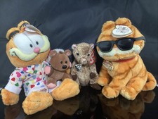 Goodnight Garfield, Louis, & Cool Cat- Beanie Babies- Non-Mint Tags- Cute Plush