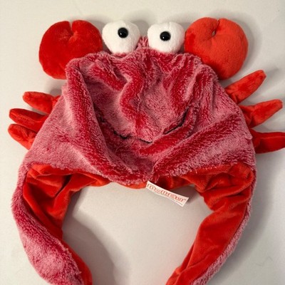 DolliBu Crab Plush Hat Kids One Size Red Good Animal Costume Winter Beanie