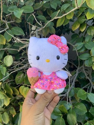 Sanrio Hello Kitty Pink Confetti Dress with Ice Cream Cone Plush 7''
