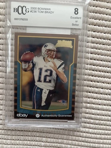 Tom Brady Rookie Card Beckett 8
