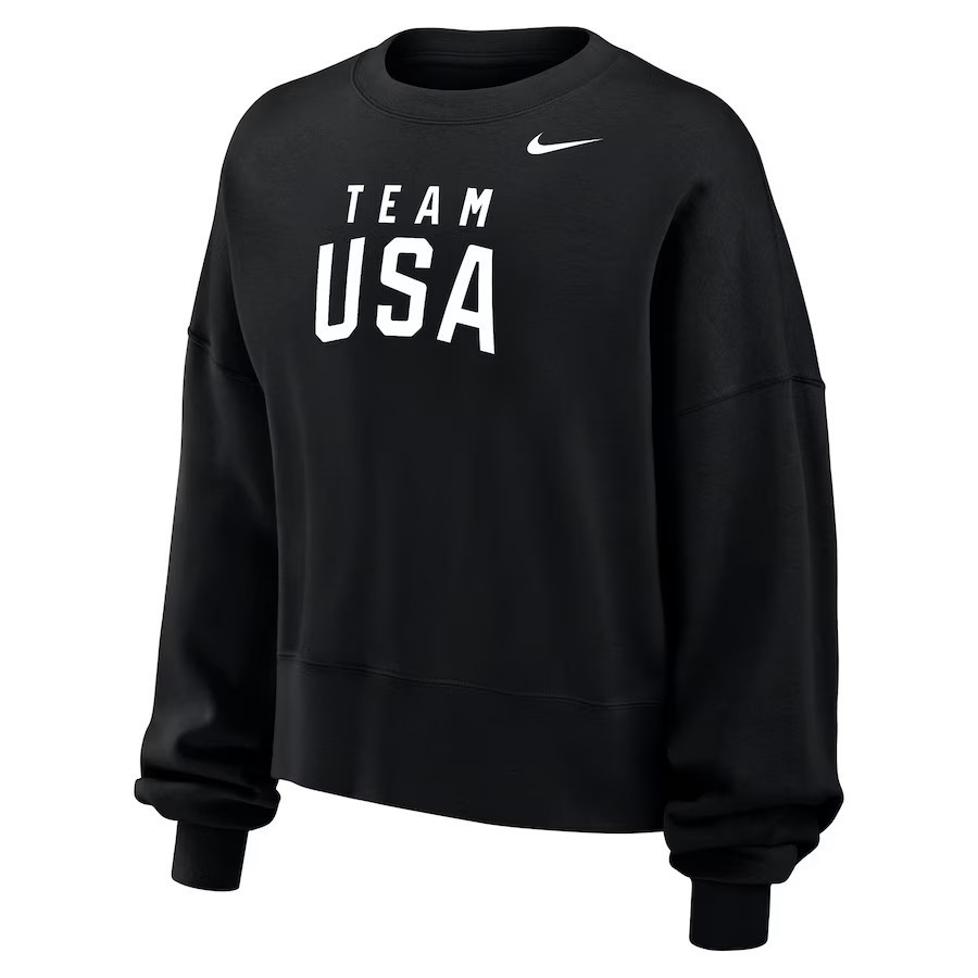 NEW with Tags Women's Nike Black Team USA Phoenix Pullover Sweatshirt Olympics image 2