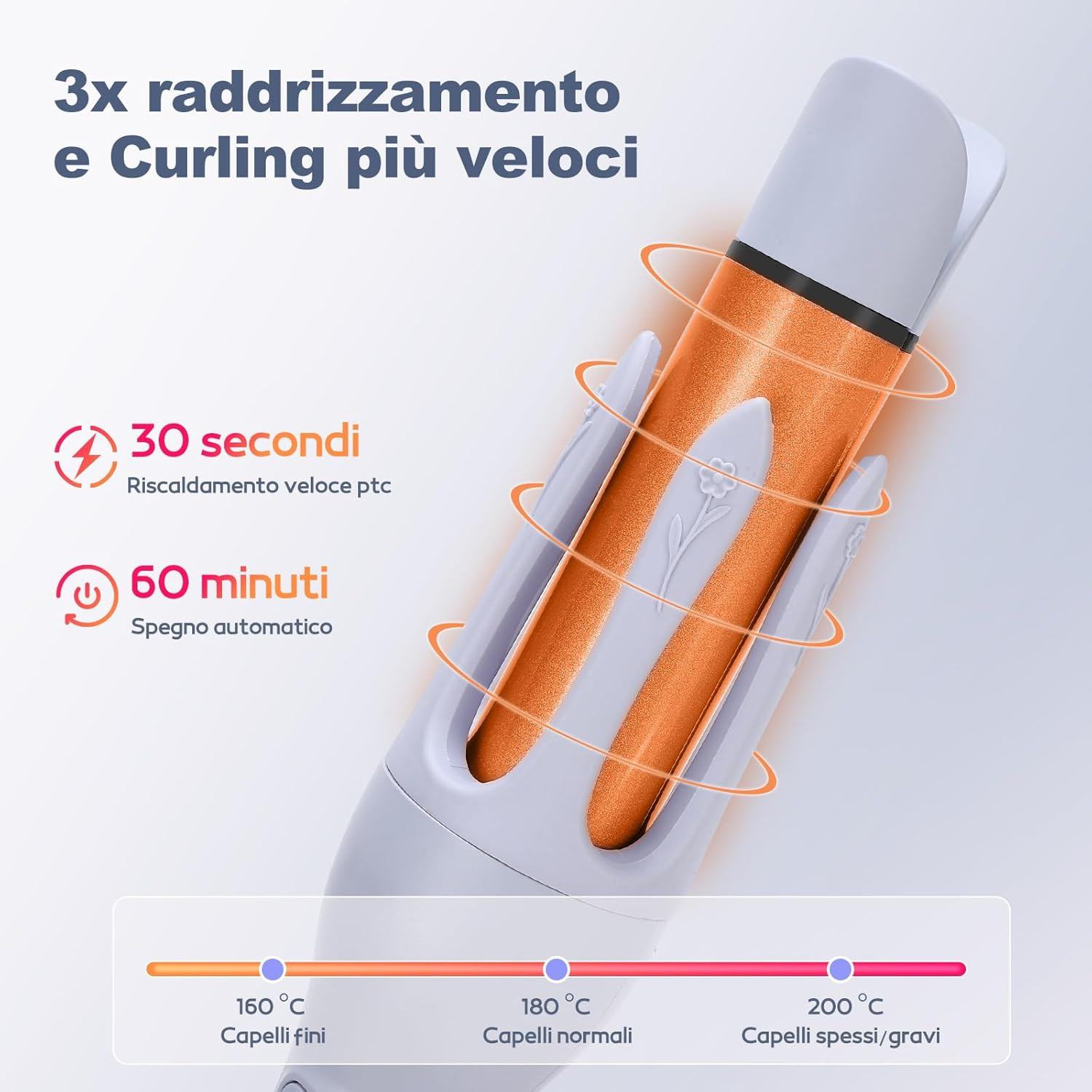 Piastra e Arricciacapelli Automatico Rives: Piega Veloce per Mamme - 3
