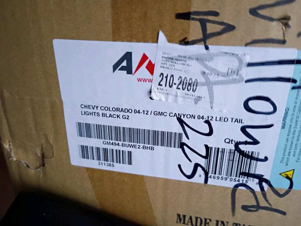 Luces traseras LED negras Anzo para Chevy Colorado 2004-2012 Foto 2 de 3