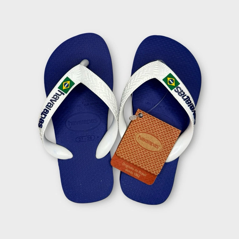 Sandalias de tanga Havaianas azul marino y blanco Foto 2 de 3