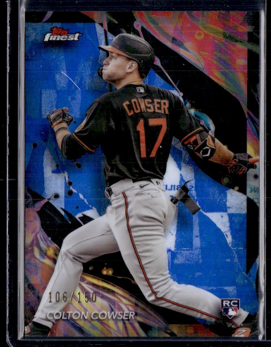COLTON COWSER 2024 TOPPS FINEST UNCOMMON BLUE RC 106/150 BALTIMORE ORIOLES #111
