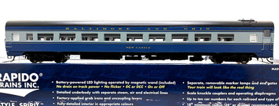 HO RAPIDO 100074 LIGHTWEIGHT COACH BALTIMORE & OHIO NEW CASTLE # 5506