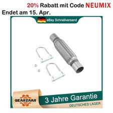Edelstahl Flexrohr Vorderrohr für Opel Astra G, H, Corsa, Tigra 45 x 200mm Uujml