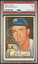 1952 Topps Gil Mcdougald High Number PSA 1 PR #372 Baseball Card
