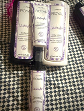 JAFRA Royal Lavender Night-Time Relaxation Body Lotion Hand Cream Mist Set