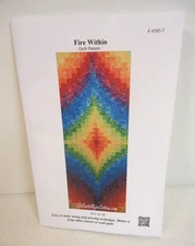 Castilleja Cotton Fire Within Quilt Pattern - Table Runner or Wall Quilt