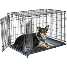 Secure Double Door Folding Crate, Leak-Proof