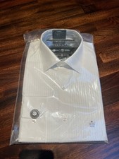 ALFANI Men's SLIM FIT Dress Shirt WHITE Solid M 15-15.5 in 32/33 STRETCH