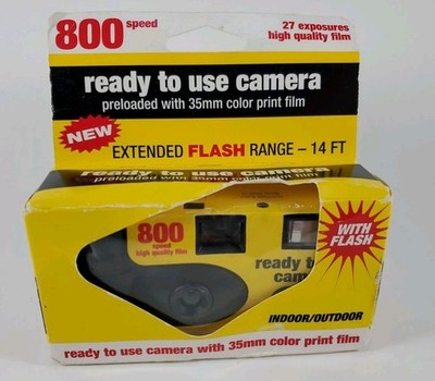 Ferrania 35mm Film Camera with Flash   ISO 800/30, 27 Exposures, Expired 01/06