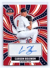 Carson Bolemon 2024 Stars & Stripes USA Baseball 18U National Team Auto Red #/99