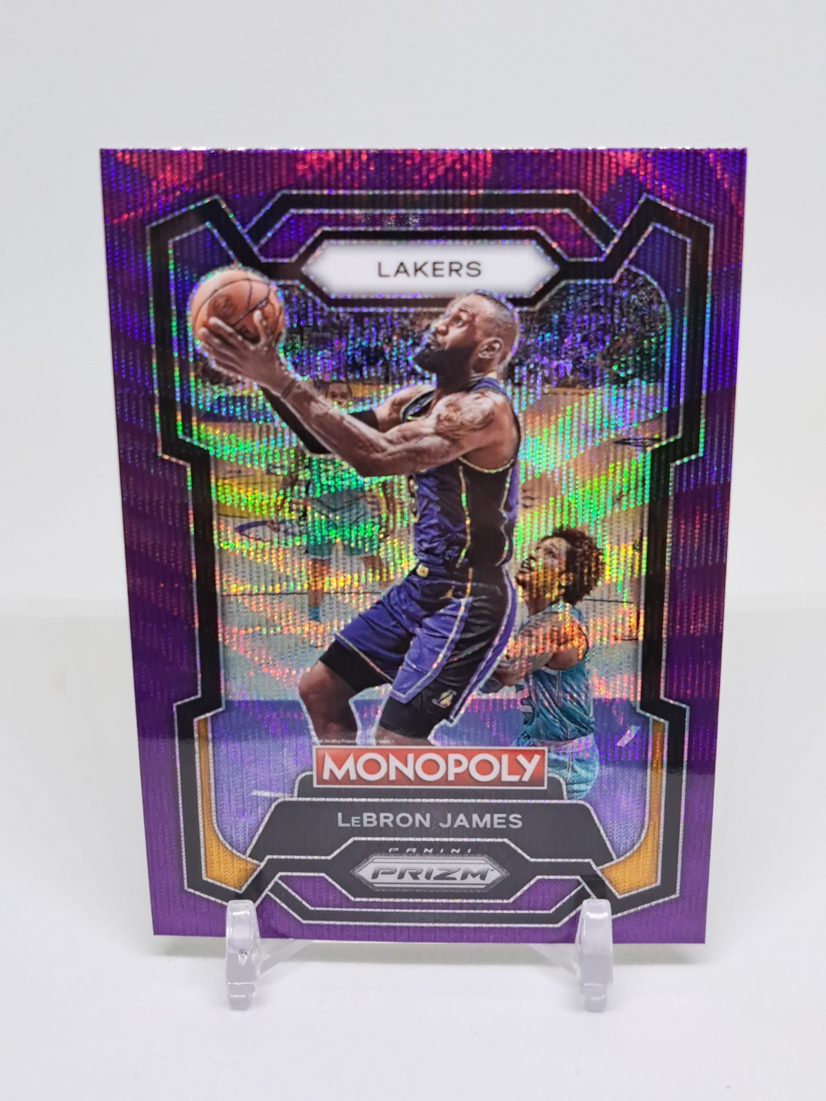 2023-24 Panini Prizm Monopoly - LeBron James #40 Purple Wave Prizm