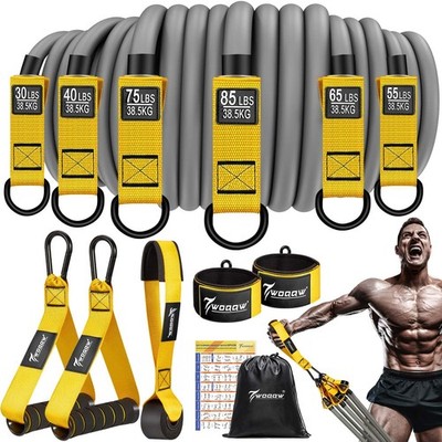 WOQQW Heavy Resistance Bands, 350lbs Bands Set, gelb 