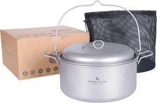 Boundless Voyage Titanium 4.5L Hanging Pot with Steaming 4.5L, Only 