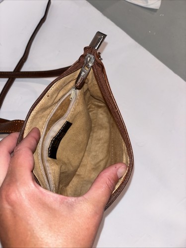 Italian Brown leather Barberini purse Crossbody suede Bag Vintage Handbag Rare, $35 - Photo 8