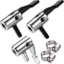 3 Pack 1/4 Lock On Air Chuck Tire Inflator Hose Barb Connector Repair Tool