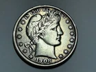 1908-D Barber Half Dollar VF+