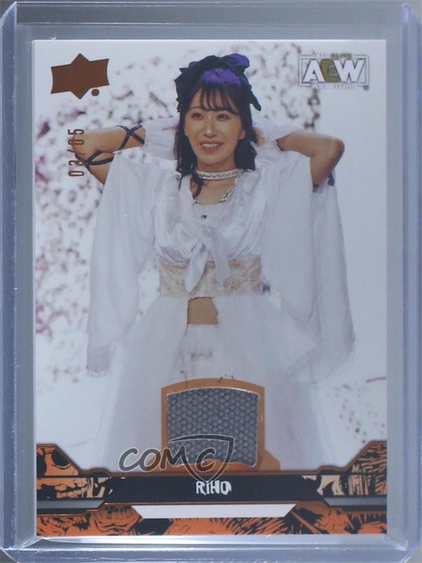 2023 Upper Deck AEW All Elite Wrestling Orange Mat Relic 3/5 Riho #12 1d3