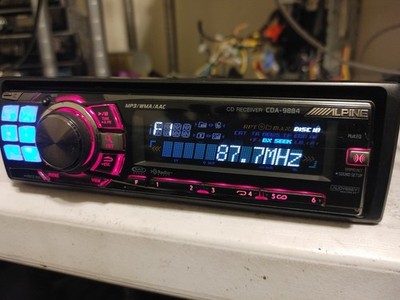 ALPINE CDA-9884 In Dash CD AM FM MP3 WMA AAC CD Player For Parts