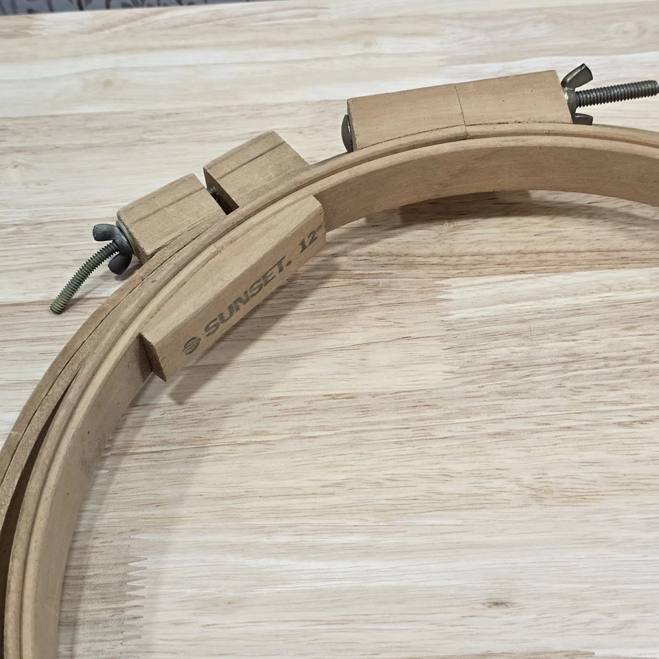 Large 12" & 13.5" Thick Wooden Embroidery Hoops Quilting Needlework Cross Stitch - Image 3 of 4