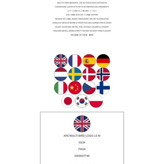 Arc'teryx Long Sleeve Bird Logo T-Shirt, Size M/L