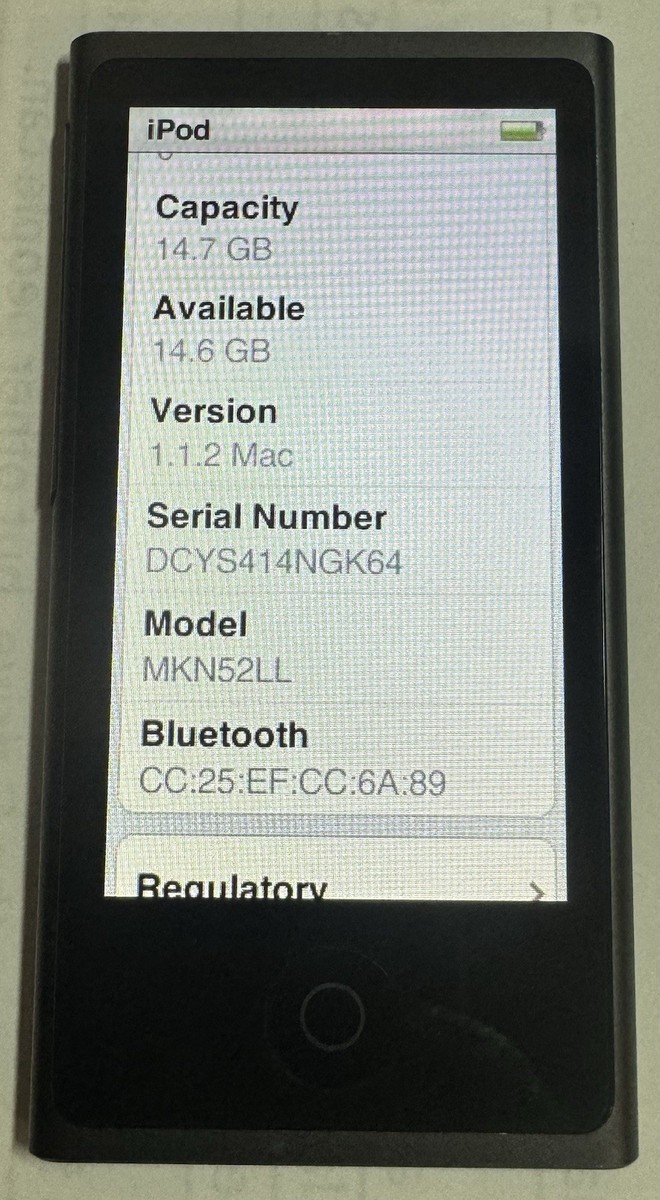 541 超美品 iPod nano 16GB MKN52J/A Refurbished Apple iPod Nano 7th Generation 16GB Silver