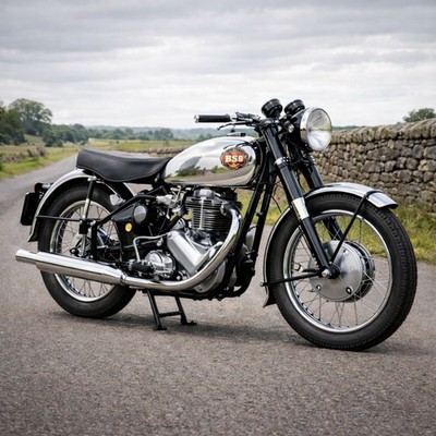 1950 BSA Gold Star Motorrad Wandbild klassisches britisches Fahrrad Poster