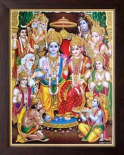 Ram Darbar with Various God Wall Decor Painting Frame