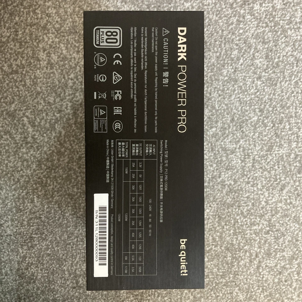 Be Quiet! Dark Power Pro 12 1500W ATX12V Titanium Power Supply - Image 3 of 4