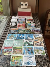 VTG 70's GAF View-Master Viewer with Storage Case  66 Reels DISNEY LOONEY TUNES