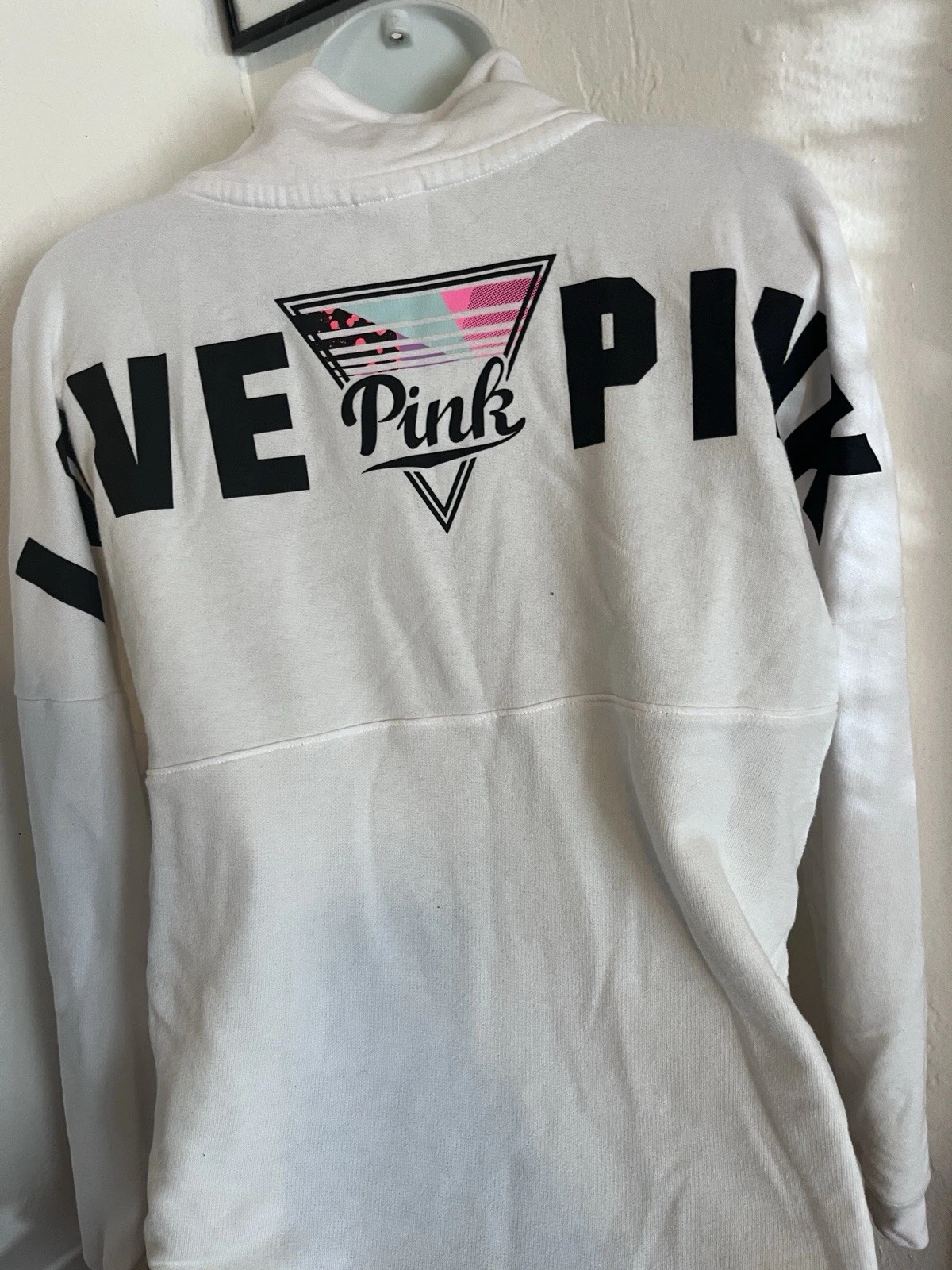 UNDERCOVER Felpa bianca Victoria's Secret con colletto taglia XS