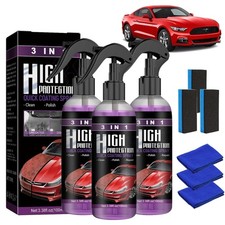 Auto Politur Spray, Hochwirksamer 3 in 1 Car Coating Spray, Hydrophob - 3 Stück Auto Politur Spray, Hochwirksamer 3 in 1 Car Coating Spray, Hydrophob - 3 Stück