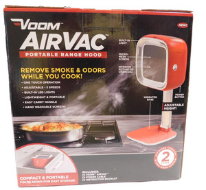 Voom AirVac Portable Range Hood,3 Speed Kitchen Exhaust Fan,Low Noise,Led Lights