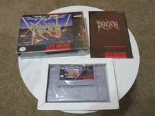 Raiden Trad SNES Complete In Box CIB, Tested & Working RARE!