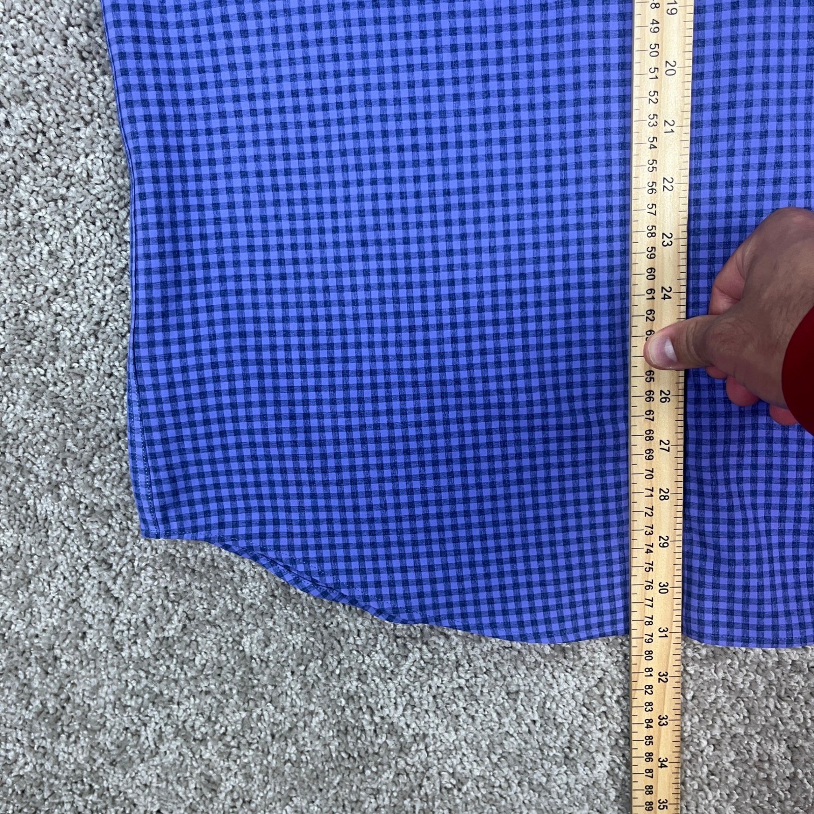 Peter Millar Mens Medium Button Down Blue Gingham… - image 8