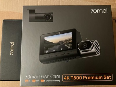 70mai 4K T800 Premium Set 3 Kanal Dashcam (4K+ 4K+ HD) sony STARVIS2 HardwareKit