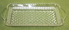 VTG Anchor Hocking Wexford Relish Diamond-Cut Glass Tray Vanity Dish 10"x5"